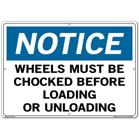 Vestil Aluminum Composite Sign, 14-1/2" H, 20-1/2" W, Aluminum Composite, Rectangle, SI-N-20-E-AC-130 SI-N-20-E-AC-130